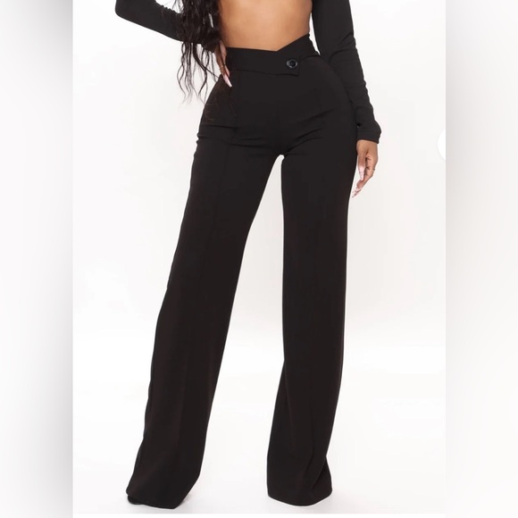 Fashion Nova Pants - FASHION NOVA ‘Call It Even’ Wide Leg Dress Pants